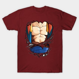 Gogueta vegeta goku Chest Dragon ball Super T-Shirt